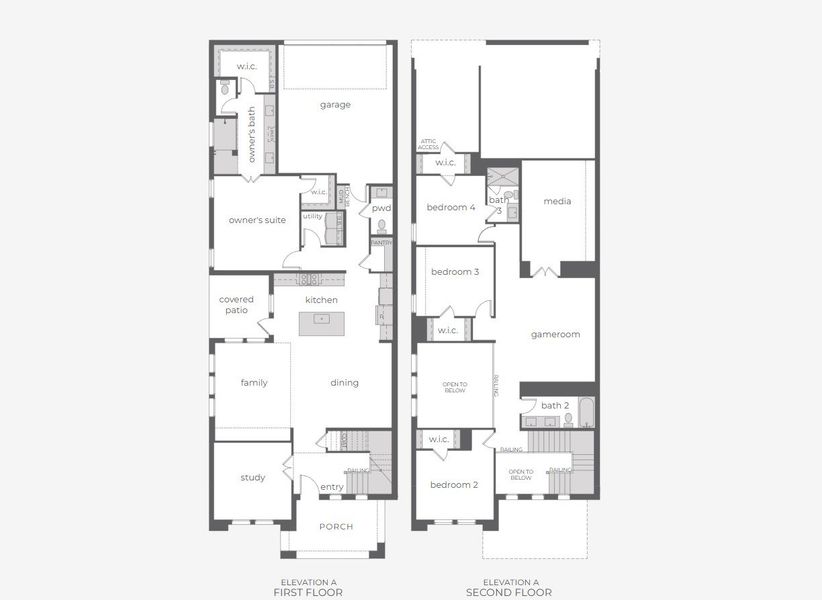 2D floor plan layout of this home in Hazelwood 40' Series, Frisco, TX (Image 3). 2D floor plan layout of this home in Hazelwood 40' Series, Frisco, TX (Image 3).