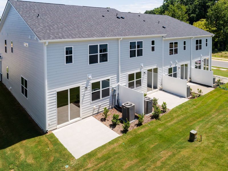 Exterior details and patio area of a home in Vaughan Farms, Angier (Image 3).