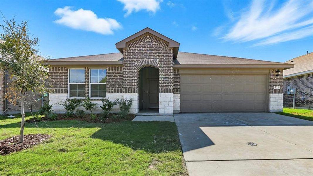 Front exterior of a new home in Frontier Pointe, Princeton, TX, highlighting curb appeal (Image 16).