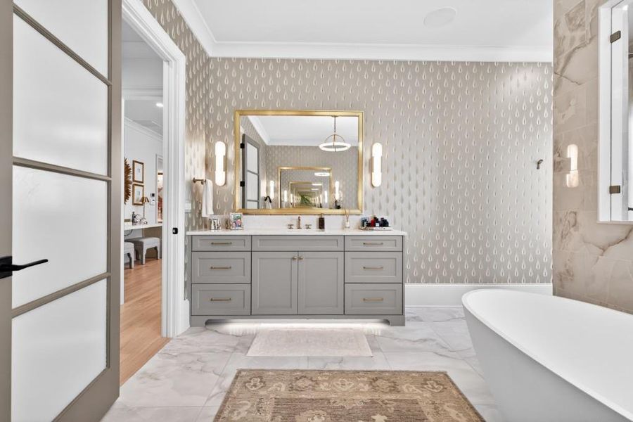 Furnished interior view inside a new home in , Braselton (Image 76).