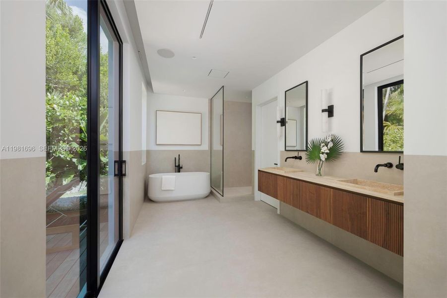 Furnished interior view inside a new home in , Miami (Image 8).