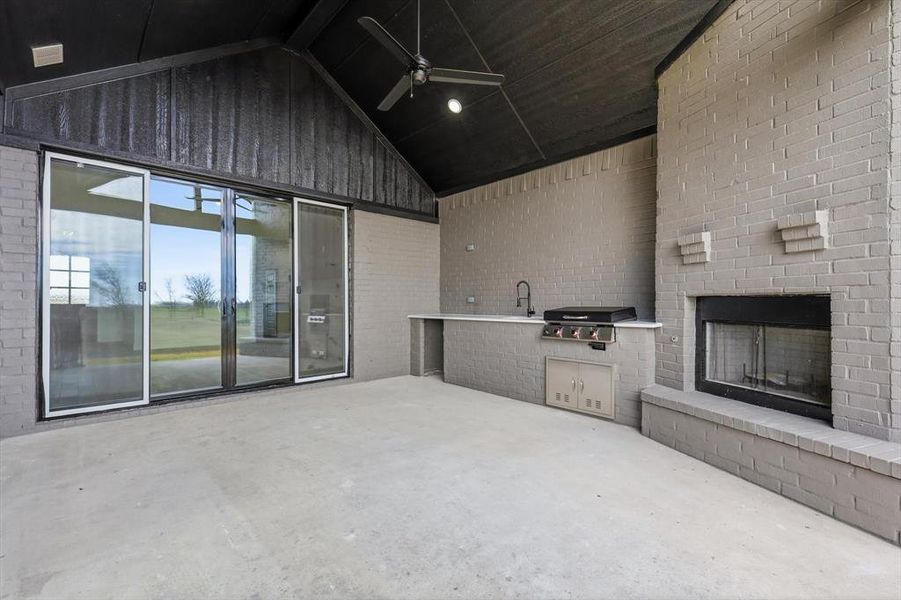 Exterior details and patio area of a home in , Sanger (Image 20). Exterior details and patio area of a home in , Sanger (Image 20).