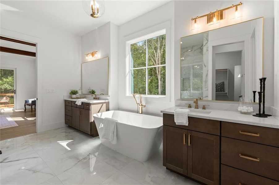 Furnished interior view inside a new home in , Canton (Image 65).