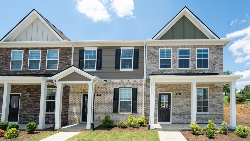 Front exterior of a new home in Campbell Place, Lebanon, TN, highlighting curb appeal (Image 28). Front exterior of a new home in Campbell Place, Lebanon, TN, highlighting curb appeal (Image 28).