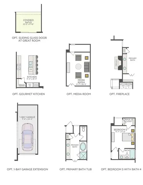 2D floor plan layout of this home in Lagos Reserve, Manor, TX (Image 6).