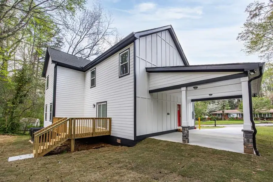 Exterior details and patio area of a home in , Atlanta (Image 3). Exterior details and patio area of a home in , Atlanta (Image 3).