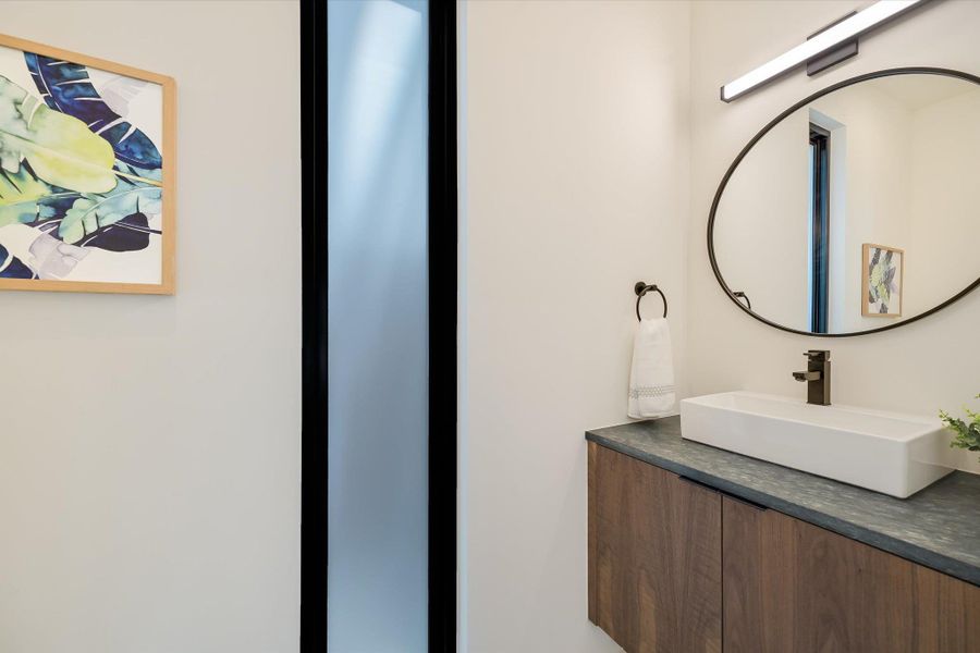 Bathroom featuring vanity