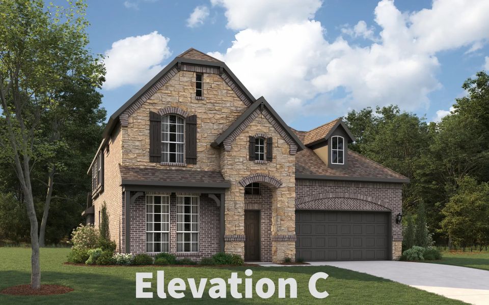 Representative exterior photo of a completed home built from the Regatta by Stonehollow Homes in Estates at Baker Park, Sherman, TX (Image 12).