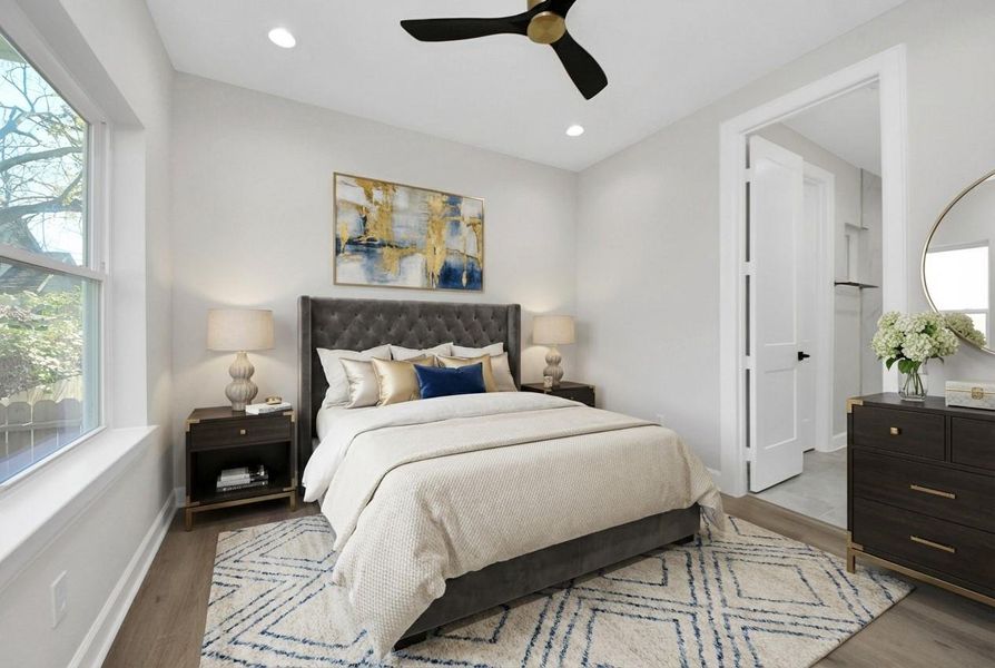 1st floor bedroom with an ensuite bathroom.