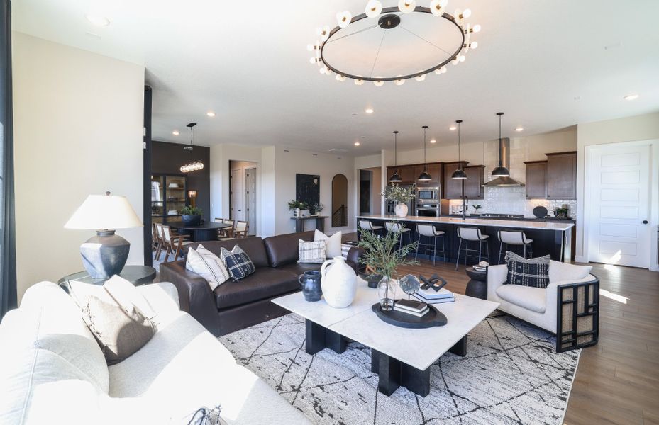 Furnished interior view inside a new home in Hilltop at Inspiration, Aurora (Image 26).