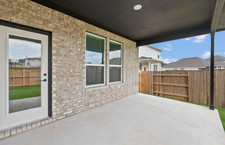 Exterior details and patio area of a home in Sunfield, Buda (Image 22). Exterior details and patio area of a home in Sunfield, Buda (Image 22).