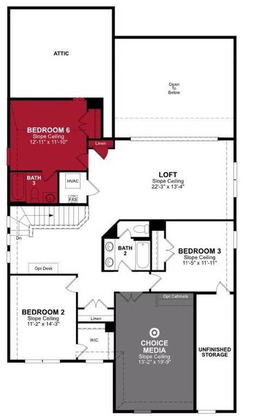 2D floor plan layout of this home in Brookville Estates: Brookville, Forney, TX (Image 5). 2D floor plan layout of this home in Brookville Estates: Brookville, Forney, TX (Image 5).