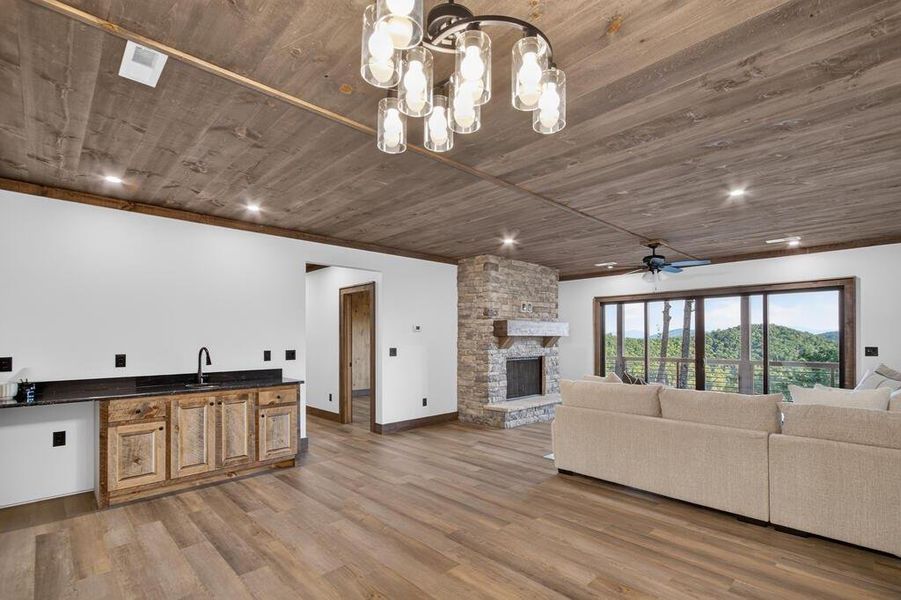 Furnished interior view inside a new home in , Blue Ridge (Image 8).