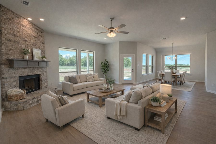 Representative furnished interior of a home built from the Hudson III by Cheldan Homes in Terra Vista Estates, Springtown (Image 39).