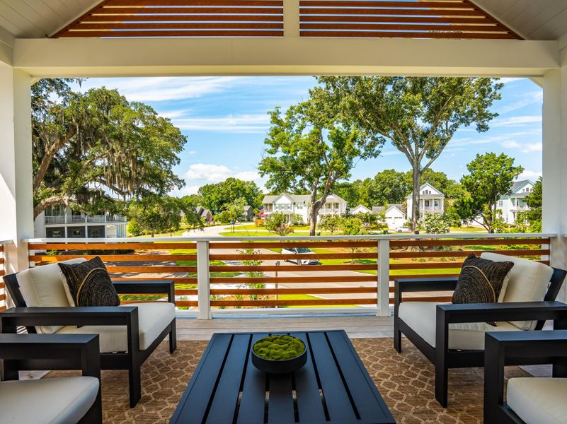 Exterior details and patio area of a home in , Charleston (Image 2). Exterior details and patio area of a home in , Charleston (Image 2).
