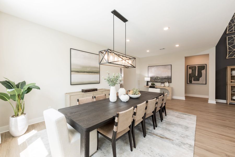 Representative furnished interior of a home built from the Camden by Tri Pointe Homes in Bridgeland, Cypress (Image 18).