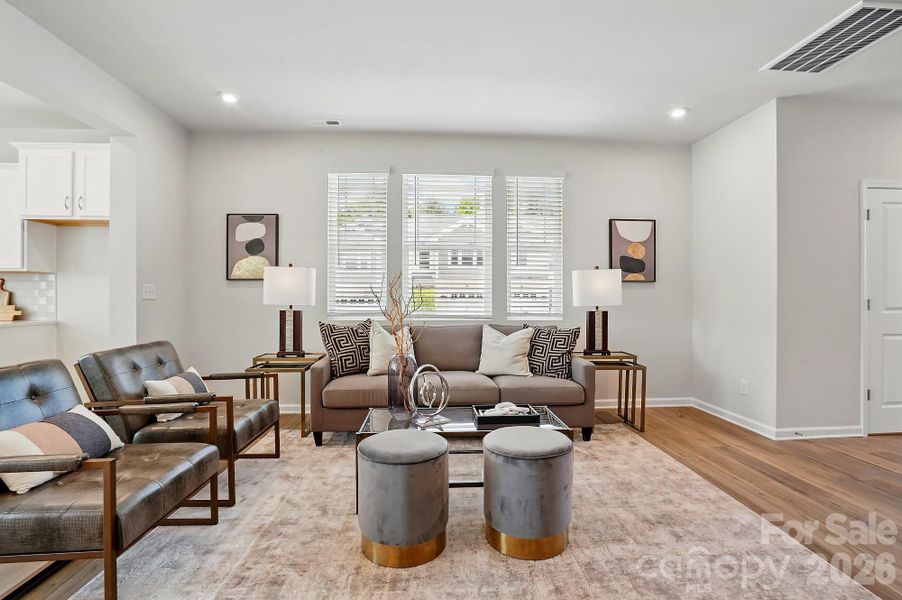 Furnished interior view inside a new home in Arbor Chase, Clover (Image 5). Furnished interior view inside a new home in Arbor Chase, Clover (Image 5).