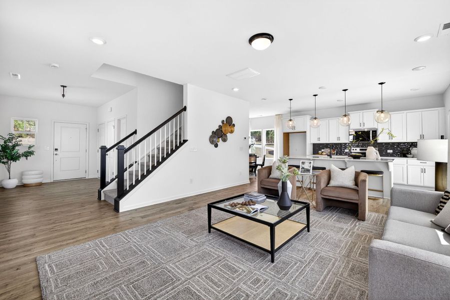 Furnished interior view inside a new home in Grandview, Albemarle (Image 18). Furnished interior view inside a new home in Grandview, Albemarle (Image 18).