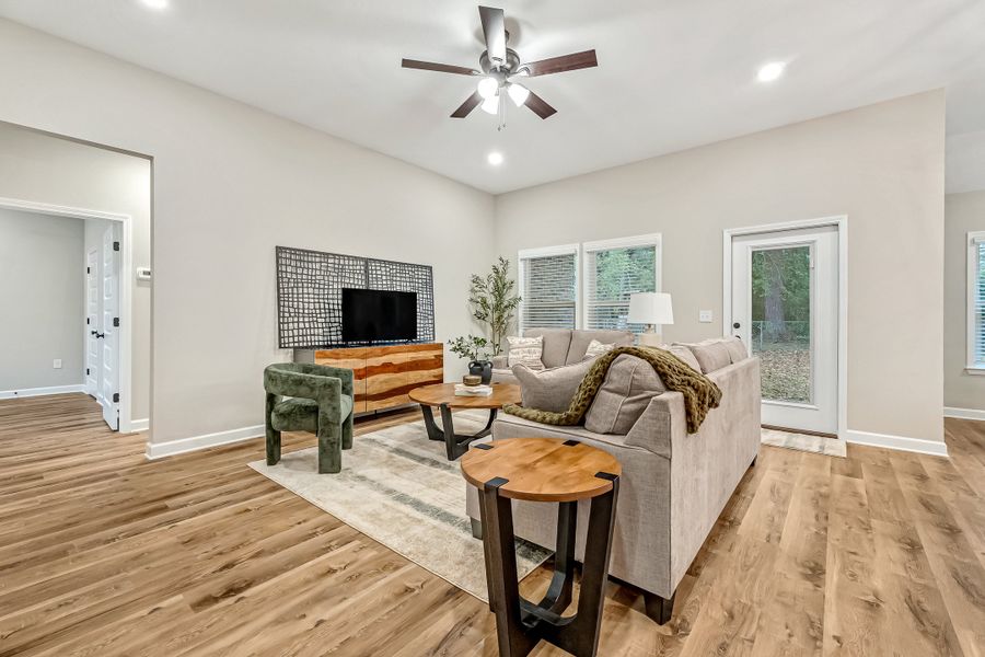 Furnished interior view inside a new home in Barton's Bend, Crestview (Image 11). Furnished interior view inside a new home in Barton's Bend, Crestview (Image 11).