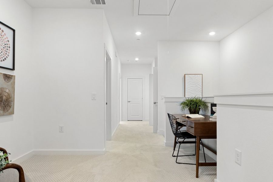 Furnished interior view inside a new home in Willow Grove Townhomes, Melissa (Image 16).