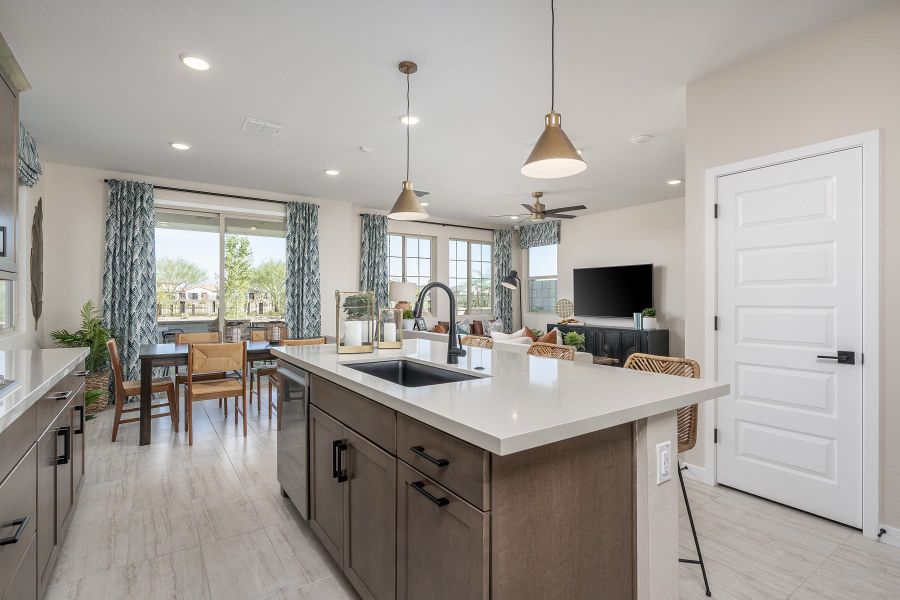 Kitchen and Dining Room | Chartreuse | Greenpointe at Eastmark | New homes in Mesa, Arizona | Landsea Homes