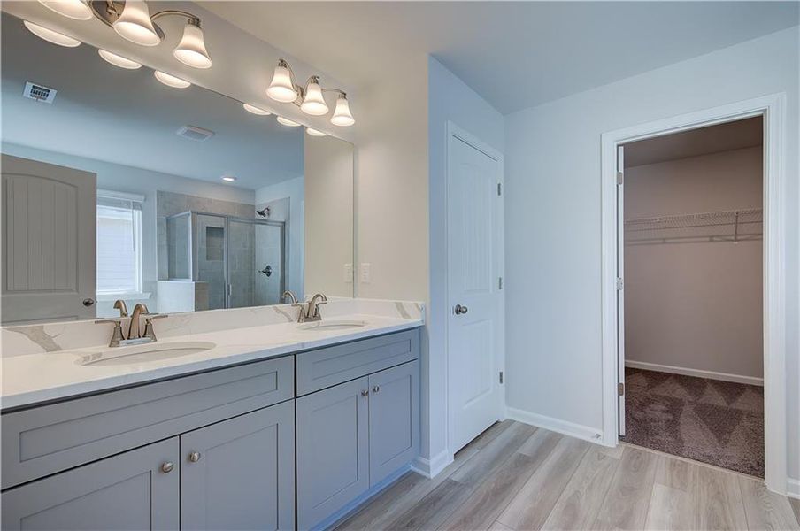 Furnished interior view inside a new home in Enclave at Evergreen, Fairburn (Image 15).