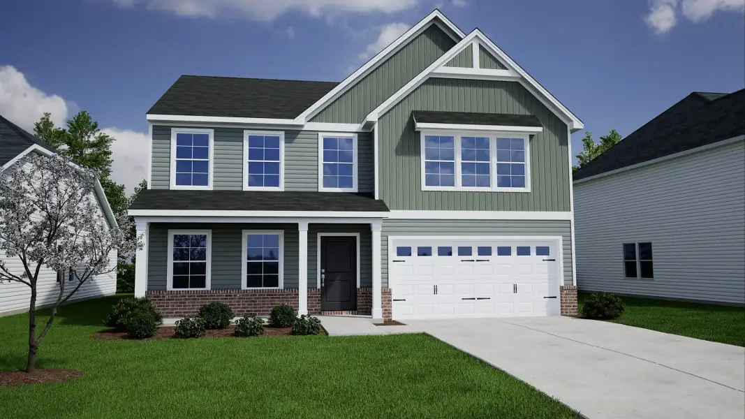 Representative exterior photo of a completed home built from the Russell - Genesis Value Collection by Mungo Homes in Fairfield Place East and West, Chesnee, SC (Image 21). Representative exterior photo of a completed home built from the Russell - Genesis Value Collection by Mungo Homes in Fairfield Place East and West, Chesnee, SC (Image 21).