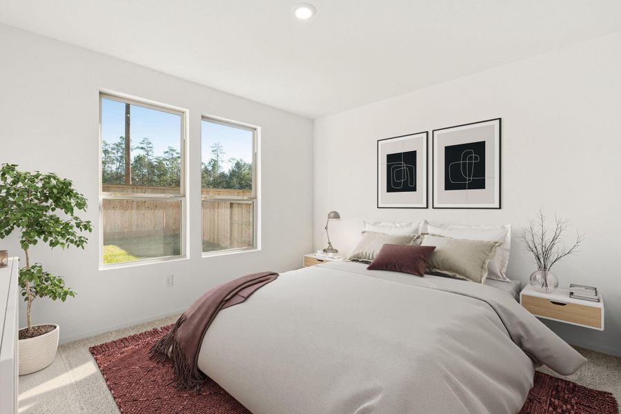 Furnished interior view inside a new home in Mavera, Conroe (Image 9).