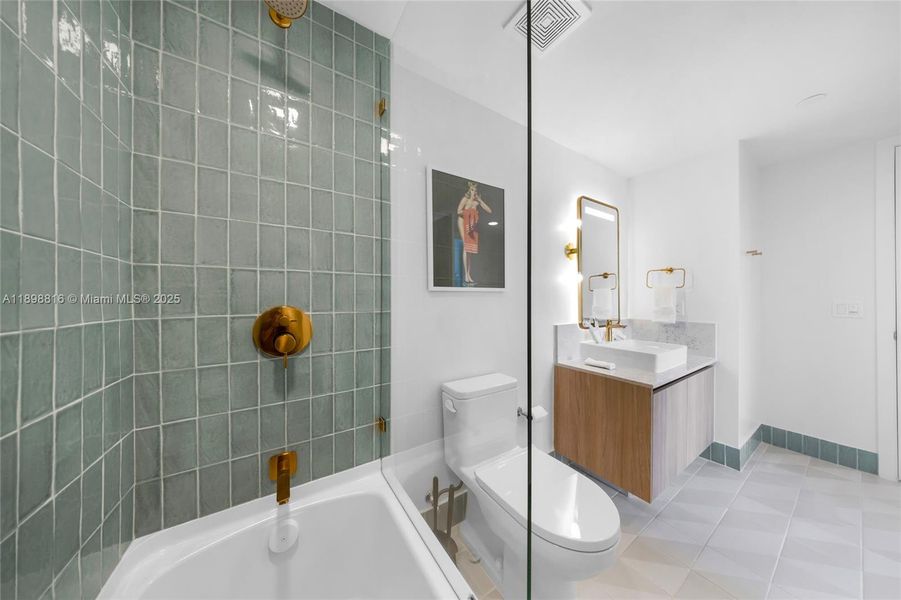 Furnished interior view inside a new home in , Miami (Image 16). Furnished interior view inside a new home in , Miami (Image 16).