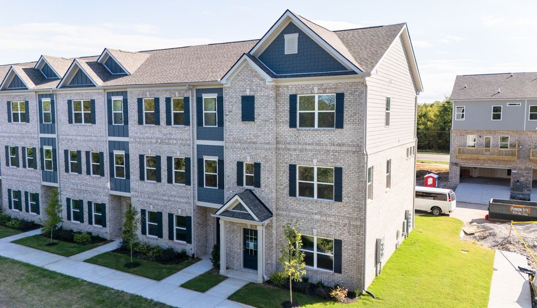Front exterior of a new home in Sweetbriar Place, Lebanon, TN, highlighting curb appeal (Image 1).