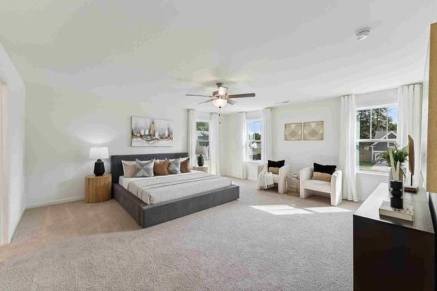 Representative furnished interior of a home built from the Winslow by True Homes in Whispering Hills, Locust (Image 12).