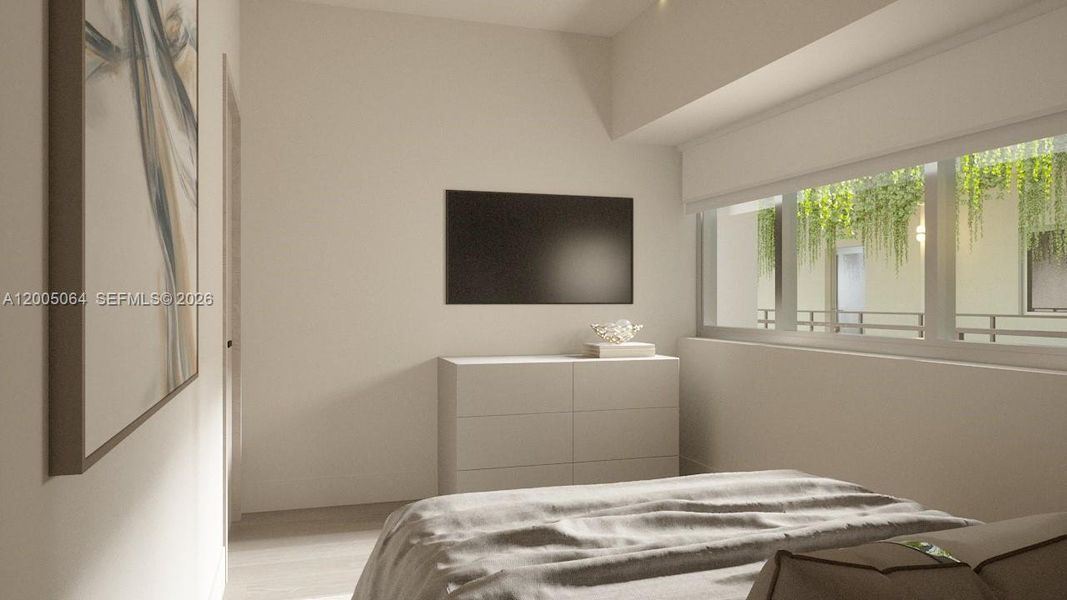 Furnished interior view inside a new home in , Miami Beach (Image 18).