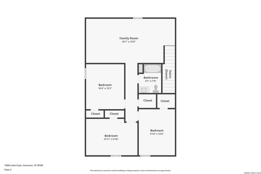 2D floor plan layout of this home in Spring Grove, St. Hedwig, TX (Image 4).
