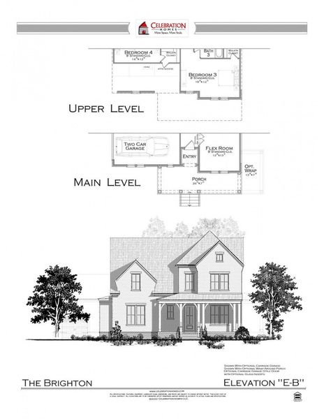 Representative rendering of the exterior for the Brighton by Celebration Homes (Image 19). Representative rendering of the exterior for the Brighton by Celebration Homes (Image 19).