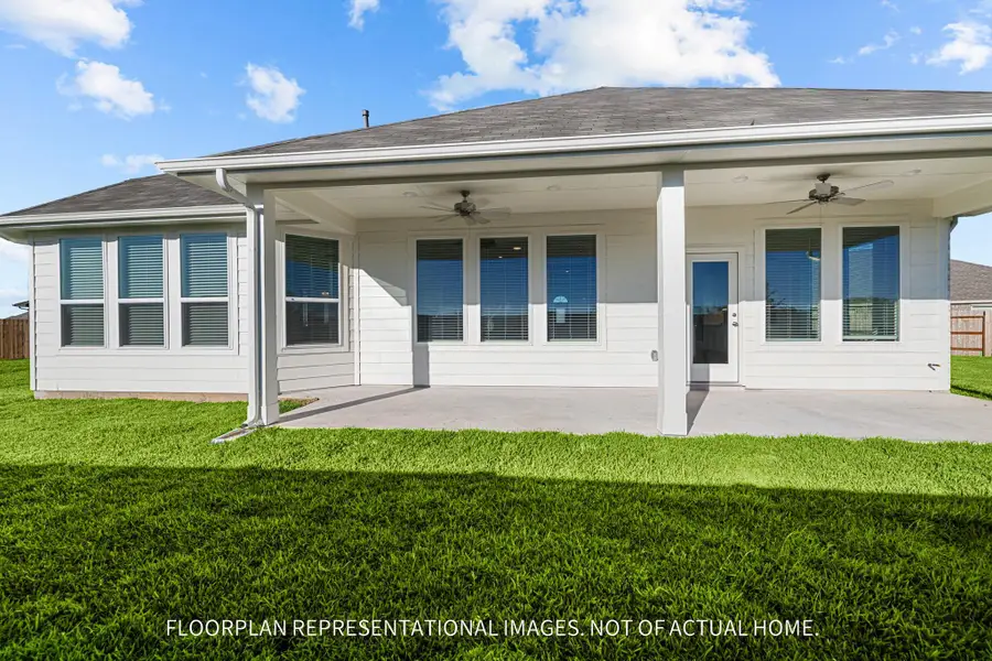 Exterior details and patio area of a home in Marvida, Cypress (Image 3).