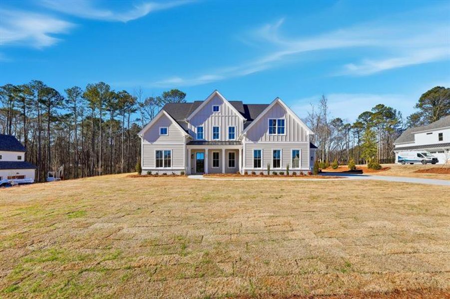 Front exterior of a new home in , Marietta, GA, highlighting curb appeal (Image 24).