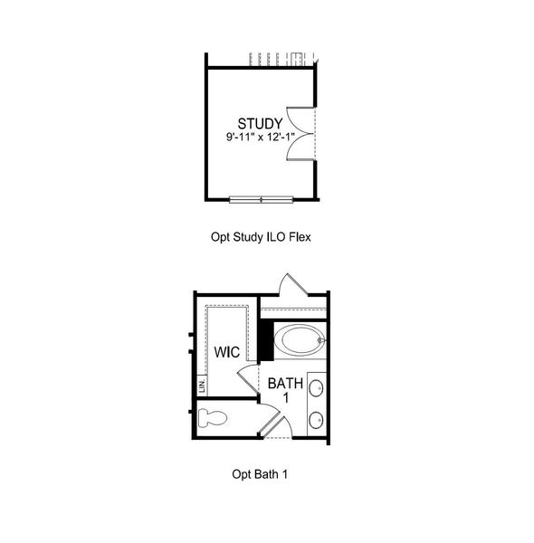 2D floor plan layout for the Belhaven by D.R. Horton in Spring Ridge, Anderson, SC (Image 5).