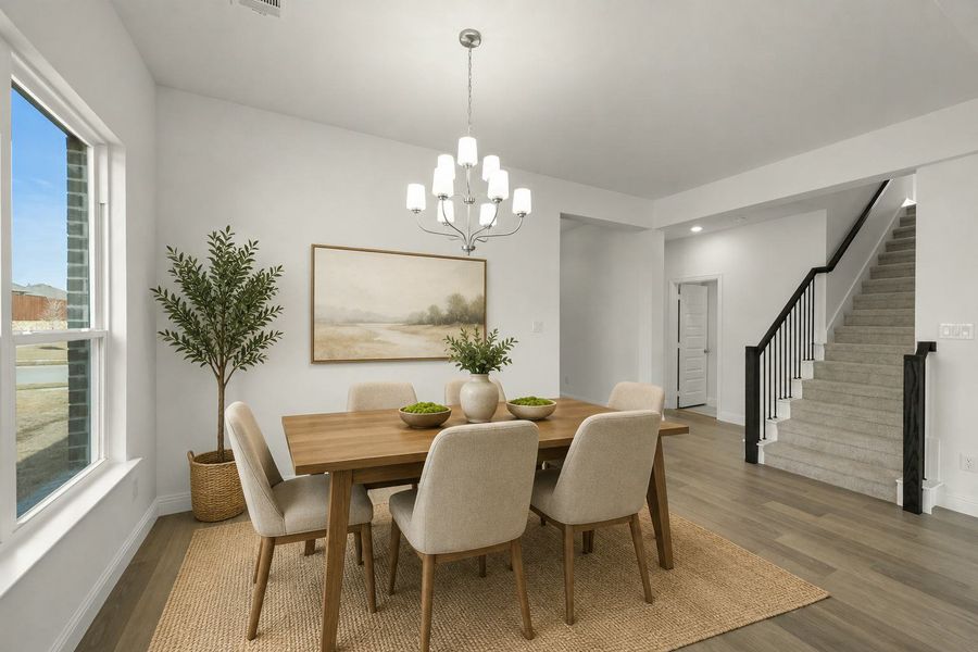 Representative furnished interior of a home built from the Cherry by Kindred Homes in Westside Preserve, Midlothian (Image 9).