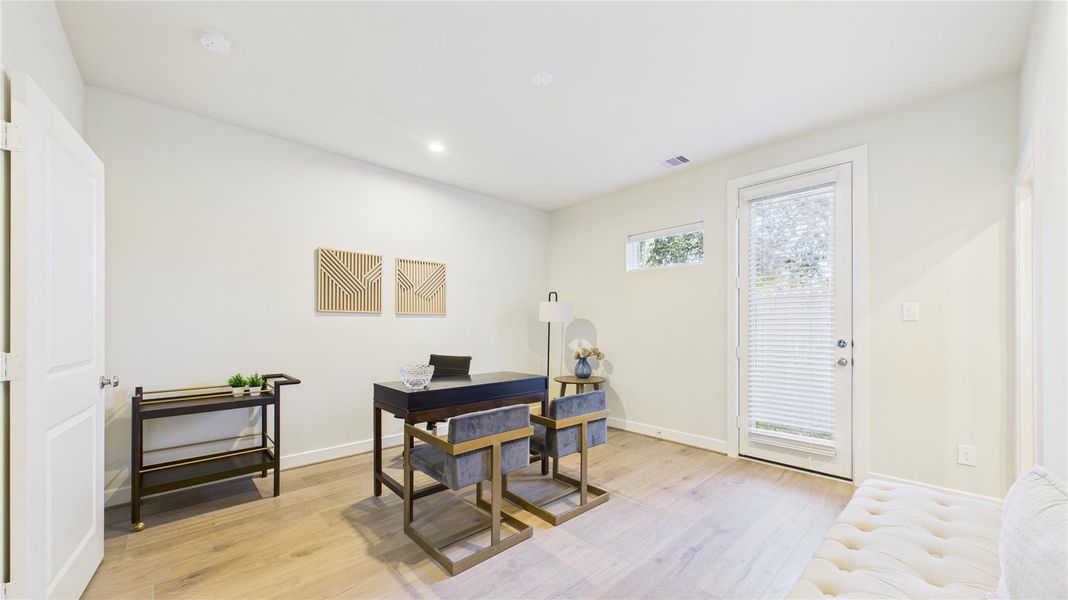 Furnished interior view inside a new home in Kolbe Square, Houston (Image 29). Furnished interior view inside a new home in Kolbe Square, Houston (Image 29).