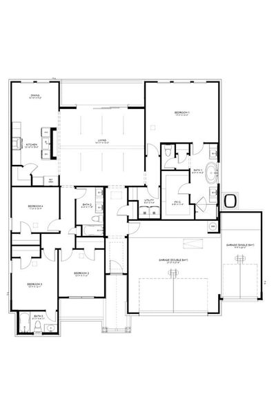 2D floor plan layout of this home in Bella Charca, Nolanville, TX (Image 3). 2D floor plan layout of this home in Bella Charca, Nolanville, TX (Image 3).