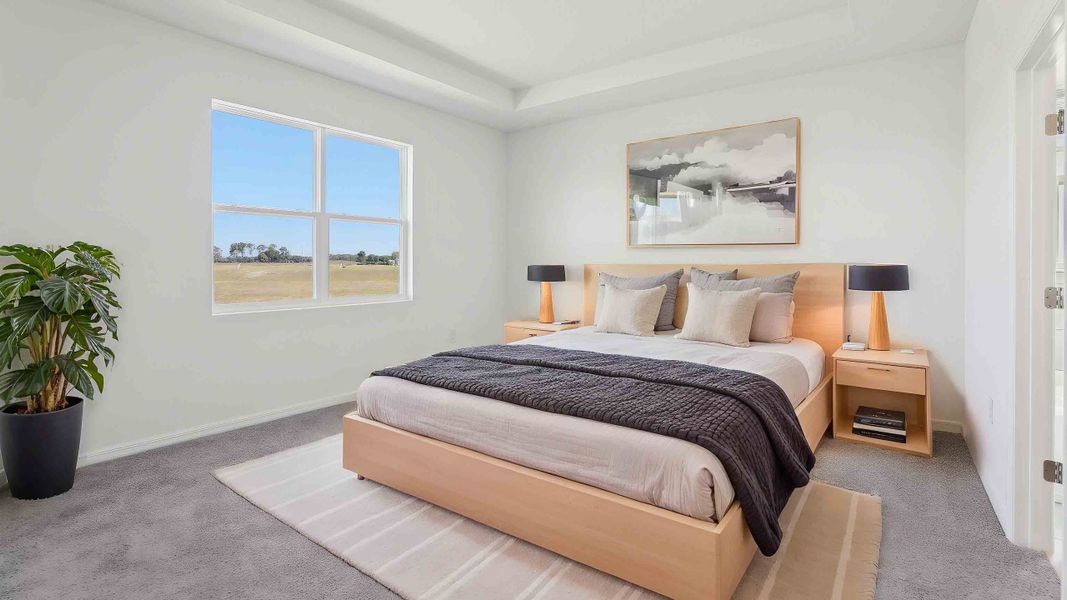 Representative furnished interior of a home built from the Laurel by D.R. Horton in Ocala Preserve, Ocala (Image 4).