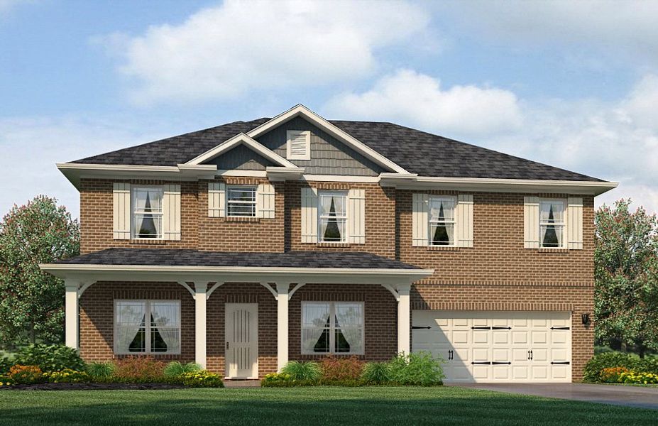 Representative exterior photo of a completed home built from the 2913 by Adams Homes in Hidden Pines, Cameron, NC (Image 19).