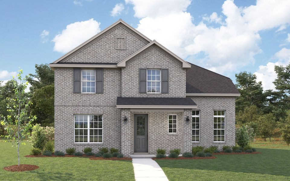 Representative exterior photo of a completed home built from the Livingston by Mattamy Homes in Bridges at Preston Crossings, Gunter, TX (Image 3).