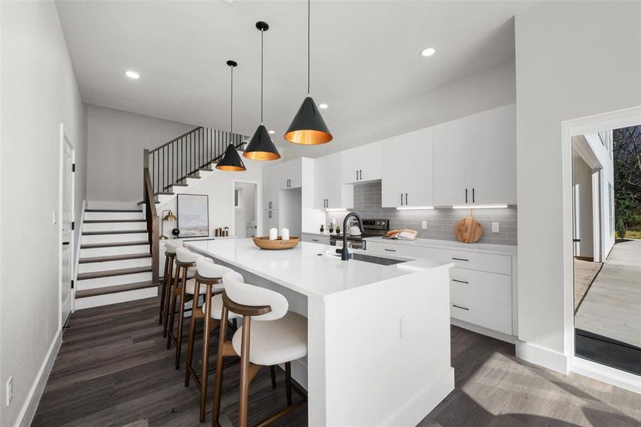 Furnished interior view inside a new home in , Dallas (Image 16).