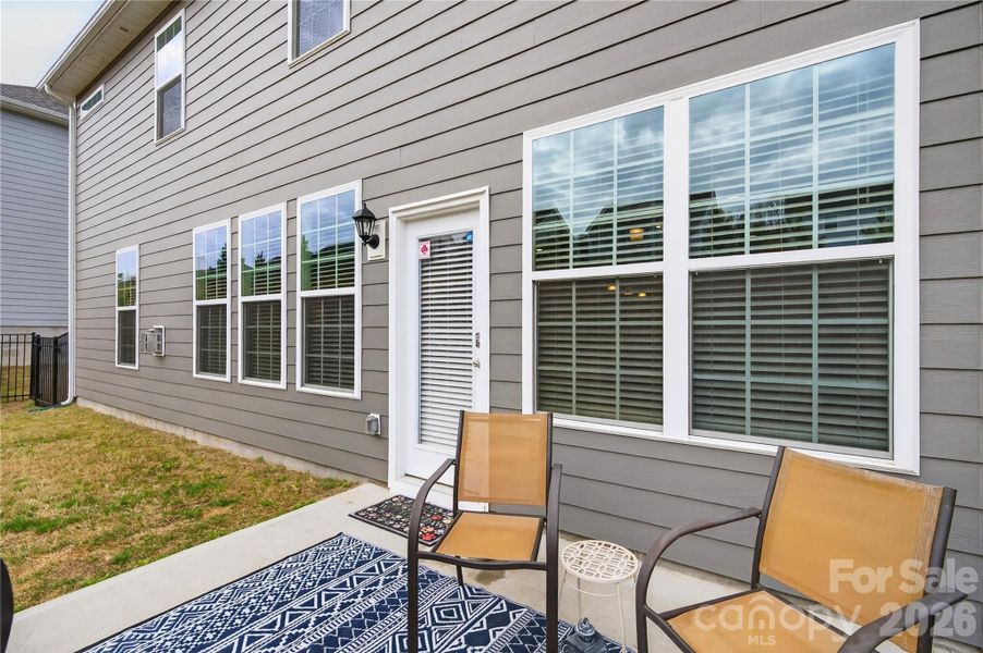 Patio door off kitchen.