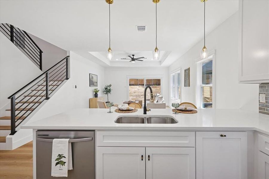 Furnished interior view inside a new home in , Fort Worth (Image 18). Furnished interior view inside a new home in , Fort Worth (Image 18).