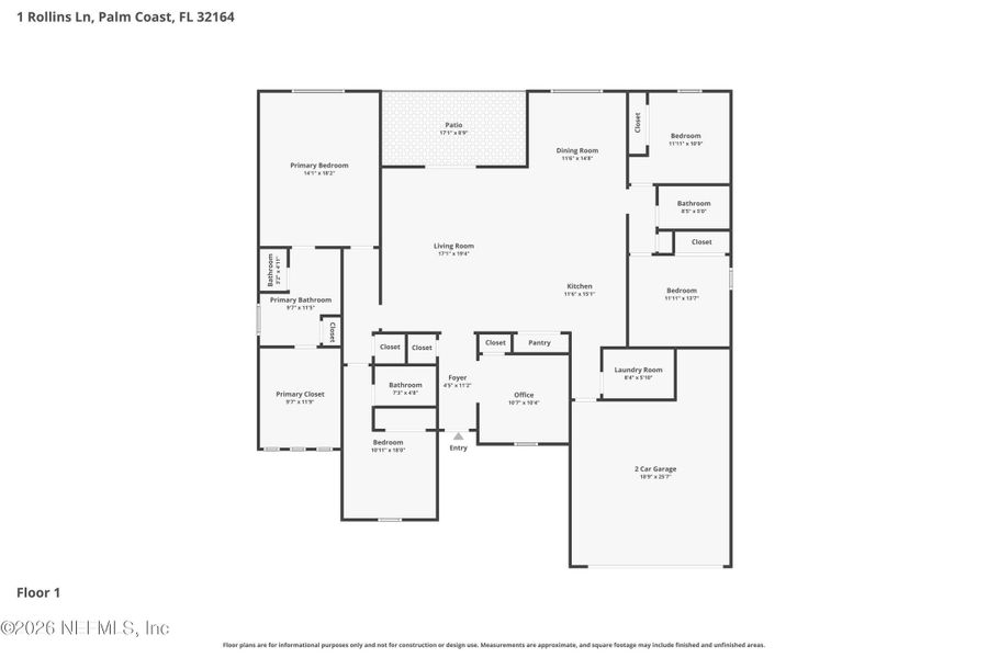2D floor plan layout of this home in , Palm Coast, FL (Image 5).