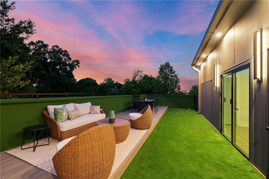 Exterior details and patio area of a home in , Atlanta (Image 38).
