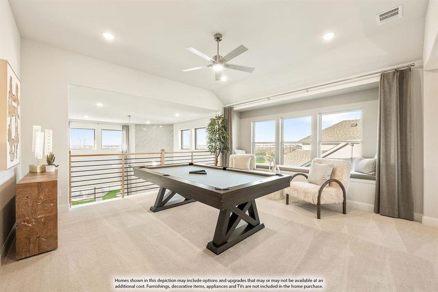 Furnished interior view inside a new home in ArrowBrooke, Aubrey (Image 36).