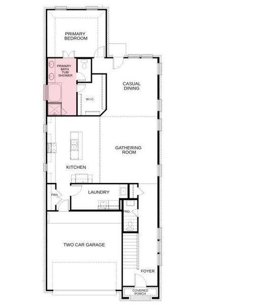 Structural options include: primary bath tub and shower, and shower at bath 2.